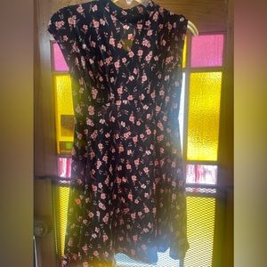 Size Small black flower dress.